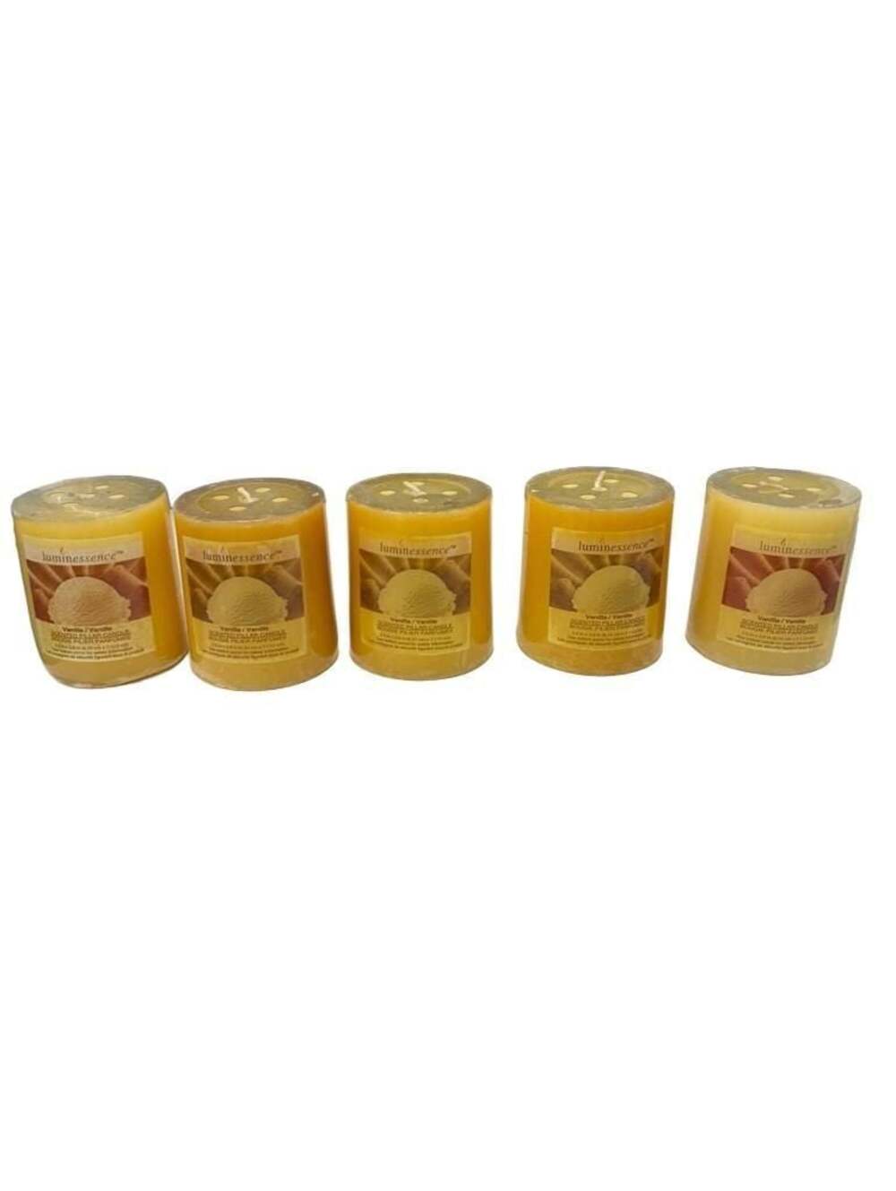Luminessence Vanilla Scented Pillar Candle 5-Pack